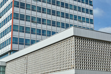 Fragments of modern office buildings in Poznanのeditorial素材