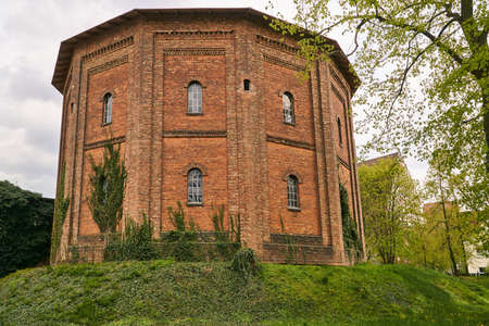 A brick, historic building of an old gas plant in the city of Frankfurt (Oder)