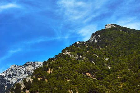 rocky summit of the White Mountains on the island of Creteの写真素材
