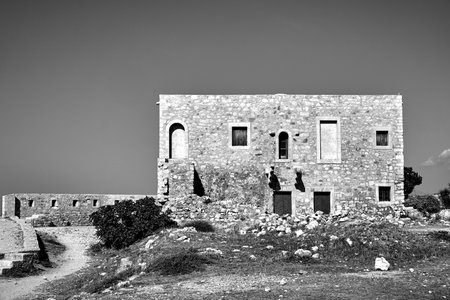 Historic buildings in the Venetian fortress in the city of Rethymnon on the island of Crete