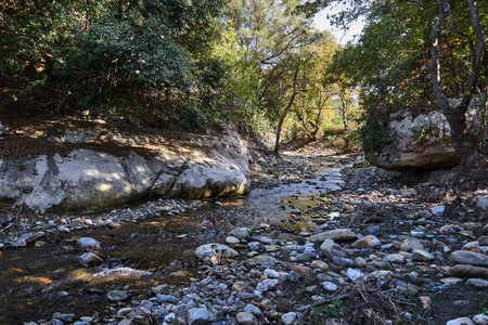 Mountain stream on the island of Crete in Greece