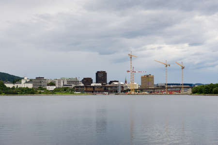 View of the Bergen townのeditorial素材