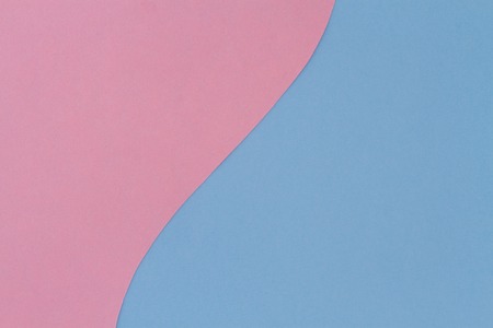 Abstract geometric bright double pastel color flat lay paper background consisting of 2 shades -...