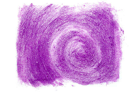 Bright red lipstick in the shape of a circle in the form of a symbol of Yin-Yang, isolated on a white background.の写真素材