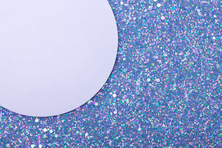 Holographic bright white glitter real texture background with rectangular sequins.