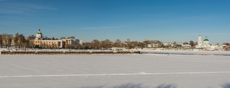 Panorama of the Volga River in the city of Tverの写真素材