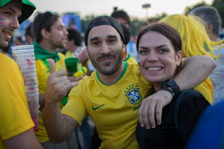 June 16, Moscow, Russia. Moscow FIFA FAN FESTのeditorial素材