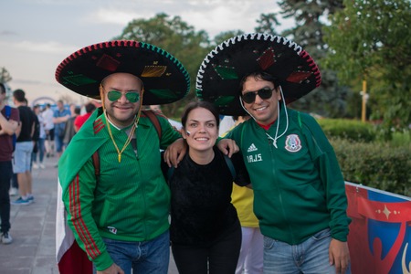 June 16, Moscow, Russia. Moscow FIFA FAN FESTのeditorial素材