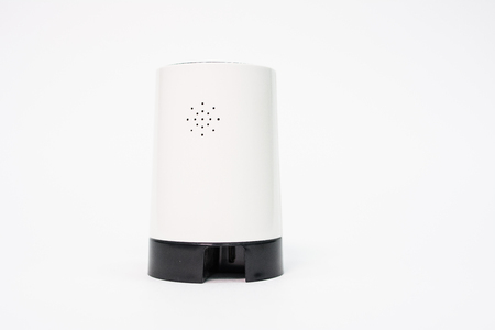 Security and fire sensors and alarm equipment on white background. components for signaling.Security and fire sensors and alarm equipment on white background. components for signaling.の写真素材