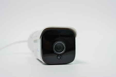 Camera for video surveillance systems on white background