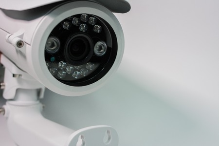 Camera for video surveillance systems on white background