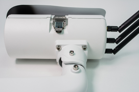 Camera for video surveillance systems on white backgroundの写真素材
