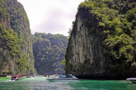 Beautiful bay of Phi Phi islandの写真素材