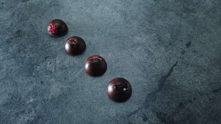 Artisan handmade chocolate. Chocolate bars with dried fruit