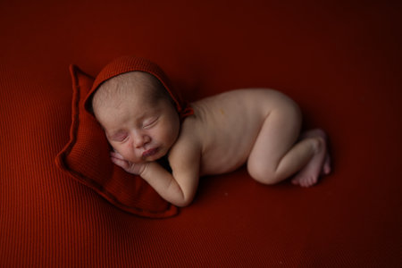 Newborn baby boy photo shootの写真素材