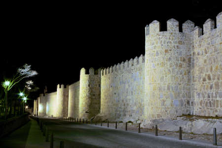 Fortress wall in Avila at Castilla and Leon   Spain 
