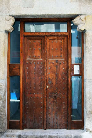 Old wooden door in Segovia (Spain)のeditorial素材
