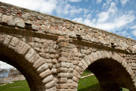 Stone  Roman bridge in Salamanca, Spainの写真素材