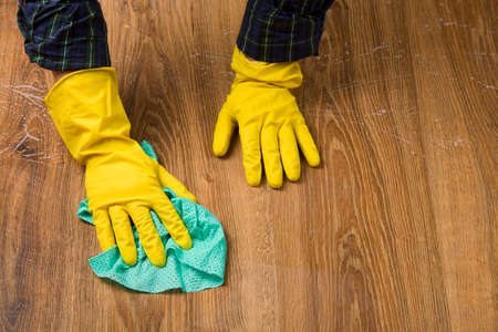 Concept cleaning - washing floorsの写真素材