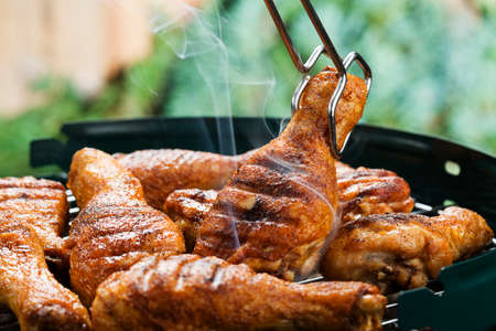 Grilled chicken sticksの写真素材