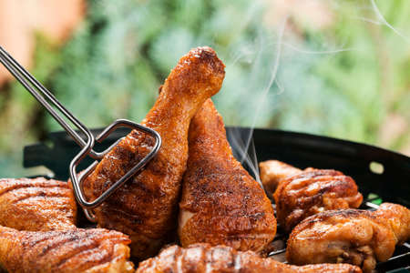 Grilled chicken sticksの写真素材