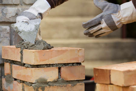 Bricklaying brick wall