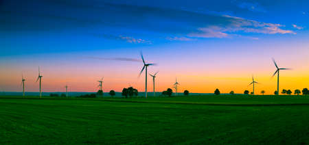 Wind farm on Kashubian - Polandの写真素材