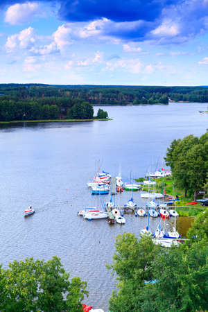 Kashubian lake in the afternoon sun - Wdzydze lake