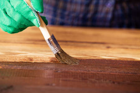 Painting and wood maintenance oil-waxの写真素材