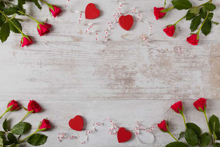 Valentine's Day. Rose on a background.の写真素材