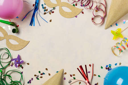 Party accessories. Background. Top view.の写真素材