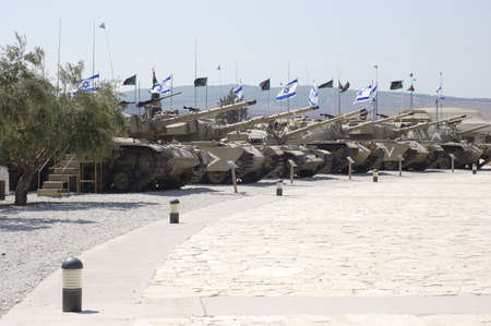 Tanks on display in Latrun military museum inIsrael.のeditorial素材