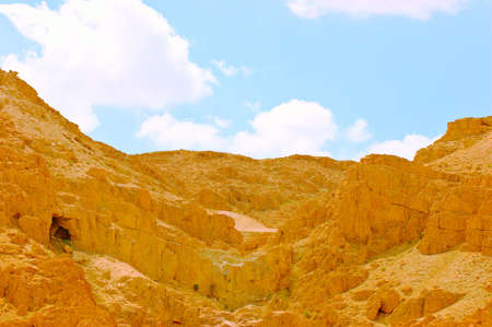 Caves In Qumran, Israel, Origin Of The Dead Sea Scrolls.の写真素材