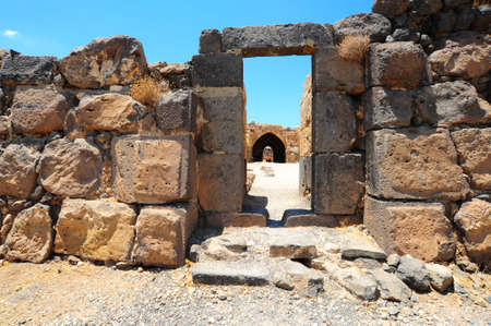 Ruins Of The Crusader Fortress Belvoir In Lower Galilee, Israel.の写真素材