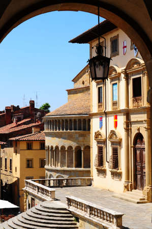 View Of The Historic Center Of Arezzo, Italyの写真素材