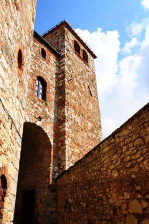  Old Building In Italian City Of Raddo In Chiantiの写真素材