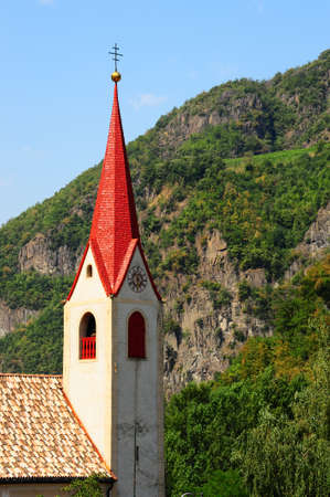 The Lutheran Church At the Foot Of The Italian Alpsの写真素材
