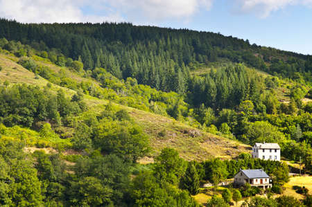 Farmhouse Surrounded by Forest in the French Alpsのeditorial素材