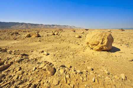 Big Stones in Sand Hills of Samaria, Israelの写真素材