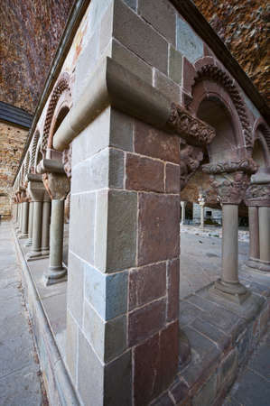 Large Rock Over the Royal Monastery in Aragon, Spain