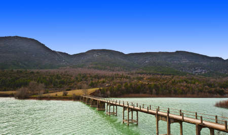 Bridge over the River in the Spanish Pyreneesの写真素材