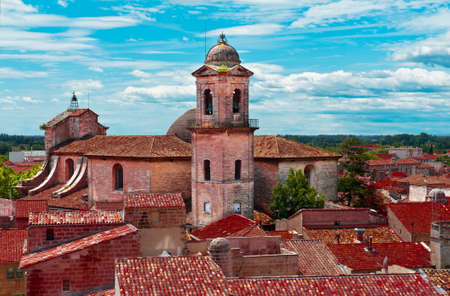 Bird's Eye View on the Roofs of the City of Beaucaireの写真素材