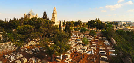 Church of  Dormition and Armenian Cemetery on Mount Zionの写真素材