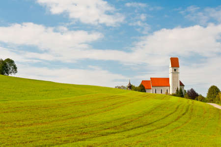 Church on the Hill in Bavaria, Germanyの写真素材