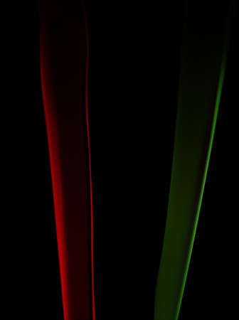 Abstract Smoke Curves over Black Background for Art Designの写真素材