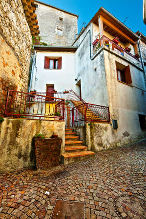 Cobblestones in Medieval French City のeditorial素材