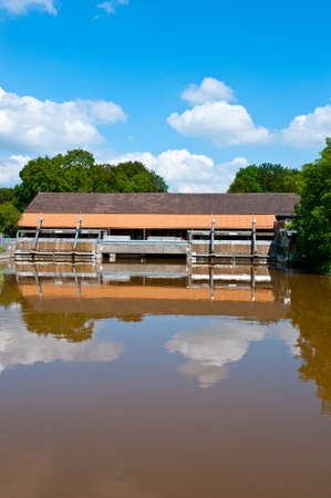 The Old Hydroelectric Power Plant on the River Inn in Southern Bavariaのeditorial素材