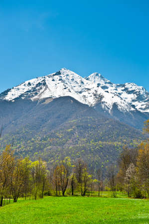 Landscape Park in the Foothills of Italian Alps, Piedmontの写真素材