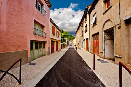 Medieval French City Le Pouzin on the Foothillsの写真素材