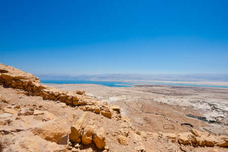 View to the Dead Sea from the Judean Desert